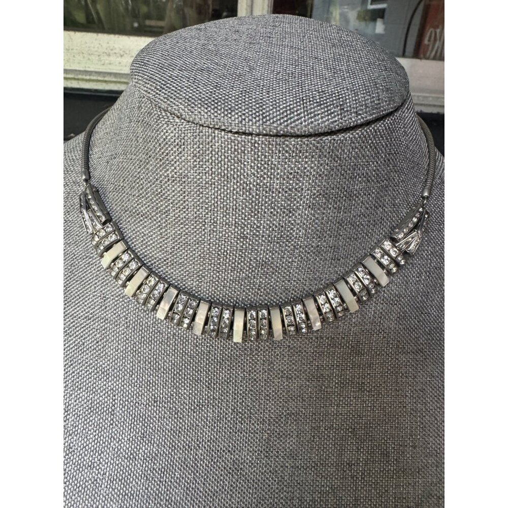Vintage 1940s DOSO Demi Parure Necklace Earrings Set - Picture 7 of 16